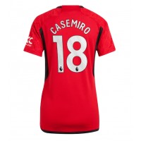 Fotballdrakt Dame Manchester United Casemiro #18 Hjemmedrakt 2023-24 Kortermet